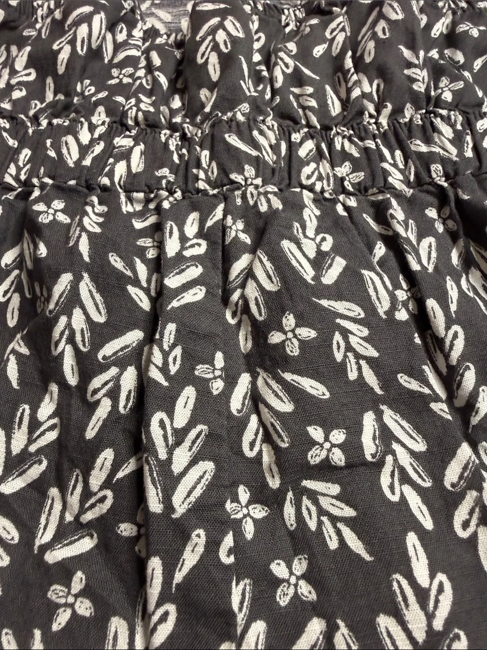 Carter's Black and White Leaf Print Girls Romper